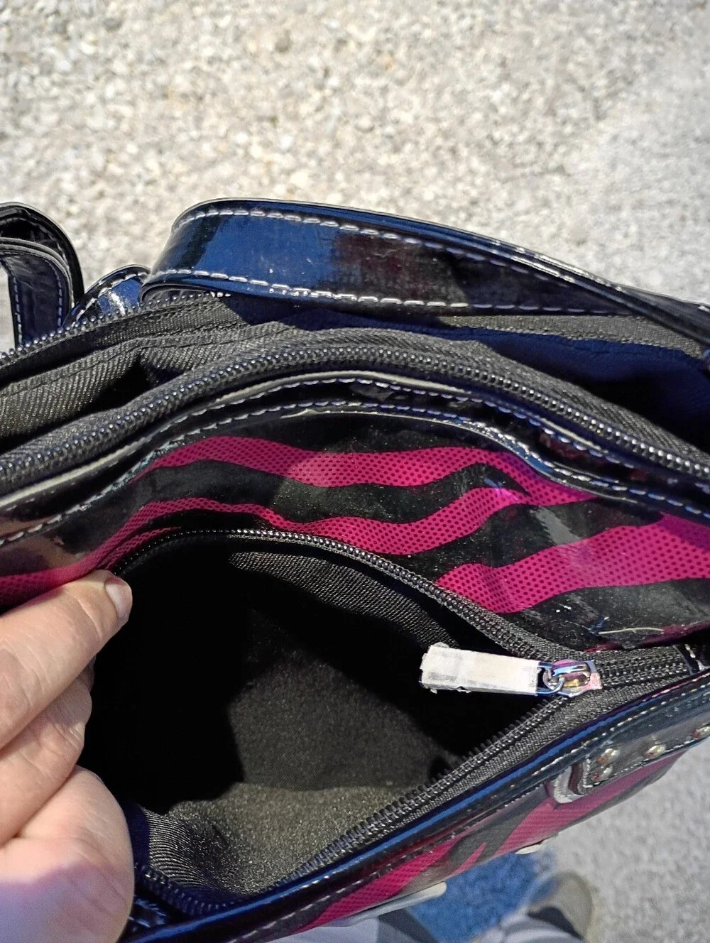 Black & Hot Pink Zebra Cross Accent Shoulder Bag - Fashion Statement